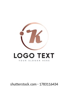 Simple elegant letter type K logo template, vector logo for business and company identity 