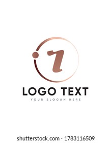 Simple elegant letter type I logo template, vector logo for business and company identity 