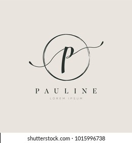 Simple Elegant Letter Type P Logo Sign Symbol Icon