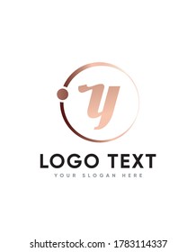 Simple elegant letter type Y logo template, vector logo for business and company identity 