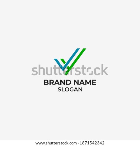 Simple Elegant Letter VY V Y Logo Monogram Vector Template suitable for venture, accounting, law firm company