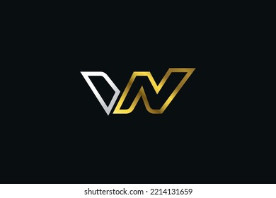 Simple And Elegant Letter W Logo In White And Gold With Outline Concept