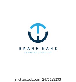 Simple and elegant letter WT or TW for logo template 