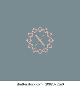 Simple elegant letter X icon logo. Lineart monogram vector logotype