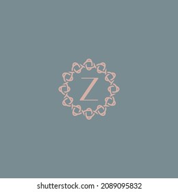 Simple elegant letter Z icon logo. Lineart monogram vector logotype