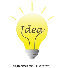 Simple and elegant light blub idea icon
