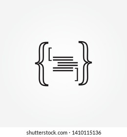 Simple and elegant line coding icon design