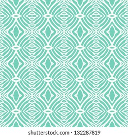 Simple, Elegant Linear Seamless Vector Pattern In Tropical Aqua Blue. Texture For Web And Print, Spring Fashion Fabric Or Textile, Background For Wedding Invitation Or Presentation Slide