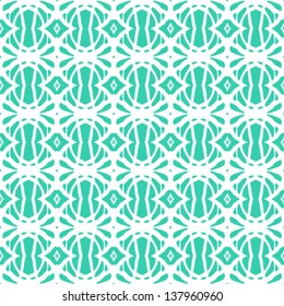 Simple, elegant linear seamless vector pattern in tropical aqua blue. Texture for web and print, spring fashion fabric or textile, background for wedding invitation or presentation slide