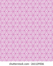 Simple elegant linear vector pattern in 1920s style. Modern art deco background with lines and geometric ornament in bright pink color 