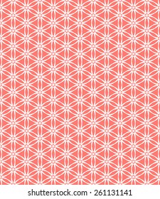 Simple elegant linear vector pattern in 1920s style. Modern art deco background with lines and geometric ornament in bright coral red color 