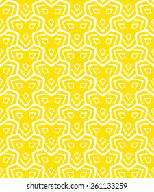 Simple elegant linear vector pattern in 1920s style. Modern art deco background with lines and geometric ornament in bright yellow color 