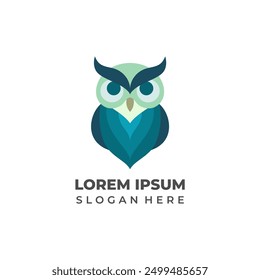 simple elegant lineart style owl logo