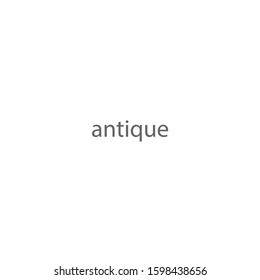 The simple elegant logo of antique with white background