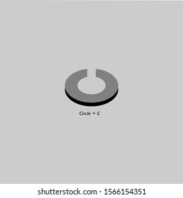 the simple elegant logo of circle and letter C
