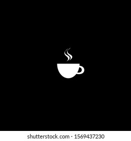 The simple elegant logo of cup coffee