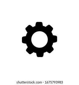 the simple elegant logo of gear with white background