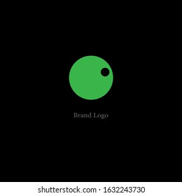 The simple elegant logo of green circle