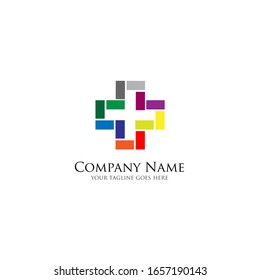 The simple elegant logo of hospital with white background