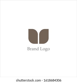 the simple elegant logo of leaf spring