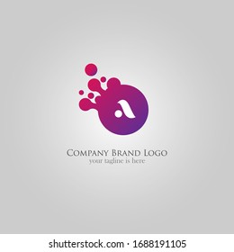 the simple elegant logo of letter a