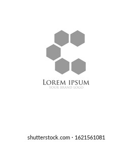 The simple elegant logo of letter c