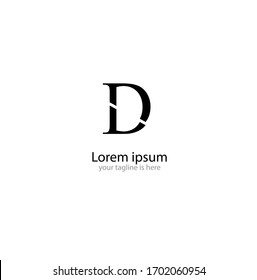 a simple elegant logo of letter d