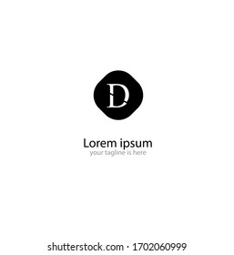 a simple elegant logo of letter d