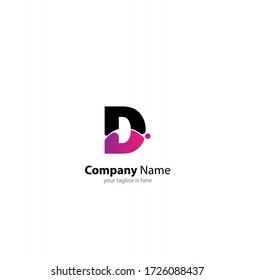 un sencillo y elegante logotipo de la letra D con fondo blanco