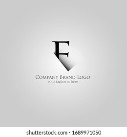 the simple elegant logo of letter f