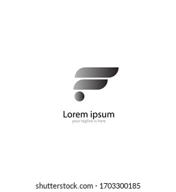 un sencillo y elegante logotipo de la letra F