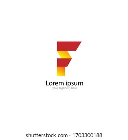 a simple elegant logo of letter F
