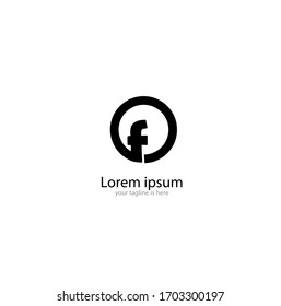a simple elegant logo of letter F