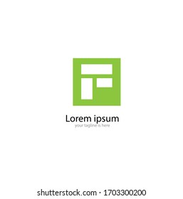 a simple elegant logo of letter F