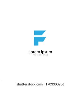 a simple elegant logo of letter F