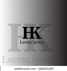 the simple elegant logo of letter H and K