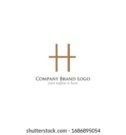 el sencillo y elegante logotipo de la letra H con fondo blanco