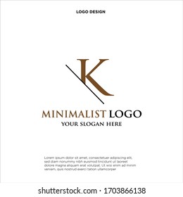 un sencillo y elegante logotipo de la letra K