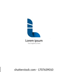 el sencillo y elegante logotipo de la letra L con fondo blanco