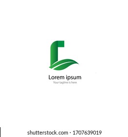 the simple elegant logo of letter L with white background