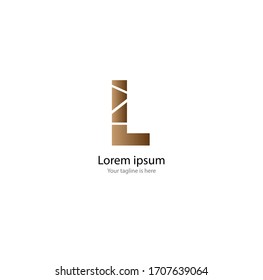 el sencillo y elegante logotipo de la letra L con fondo blanco