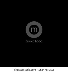 The simple elegant logo of letter m with circle 