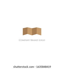 the simple elegant logo of letter m with white background