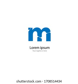 the simple elegant logo of letter m 