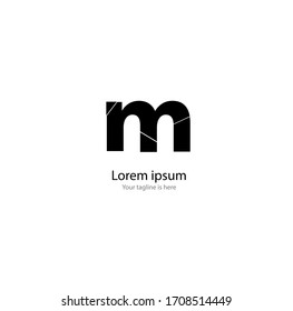 el sencillo y elegante logotipo de la letra m 