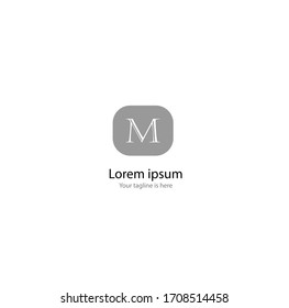 the simple elegant logo of letter m 