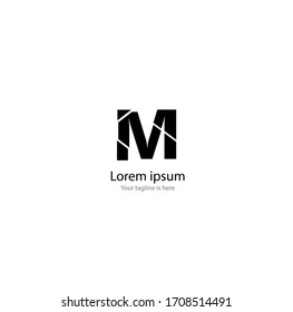 the simple elegant logo of letter m 