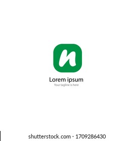 un sencillo y elegante logotipo de la letra N