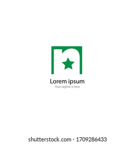 a simple elegant logo of letter N