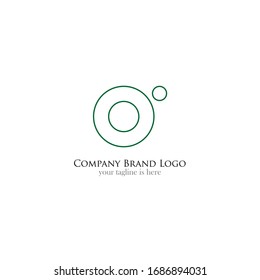 the simple elegant logo of letter o with white background